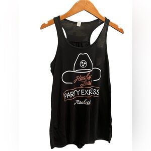 Honk Tonk Party Express Nashvilke Black Tank Top